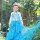 fairytale princess blue tulle maxi toddler dress